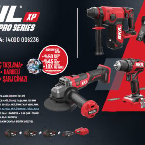 SKIL Pro Kombo Set Kırıcı Delici + Avuç Taşlama + Matkap Vidalama + Darbeli Vidalama 20V