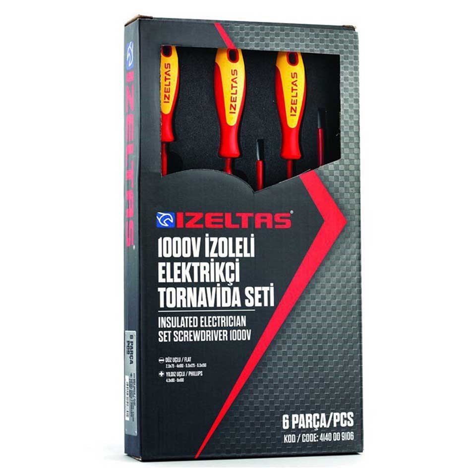 İzeltaş Elektrikçi İzole Tornavida Seti 1000v 6 Parça - Görsel 2