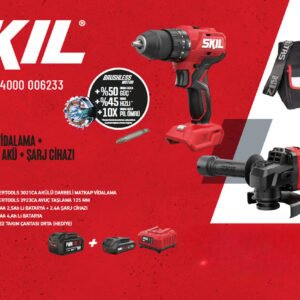 SKIL Kombo Set Darbeli Matkap Vidalama + Avuç Taşlama 20V