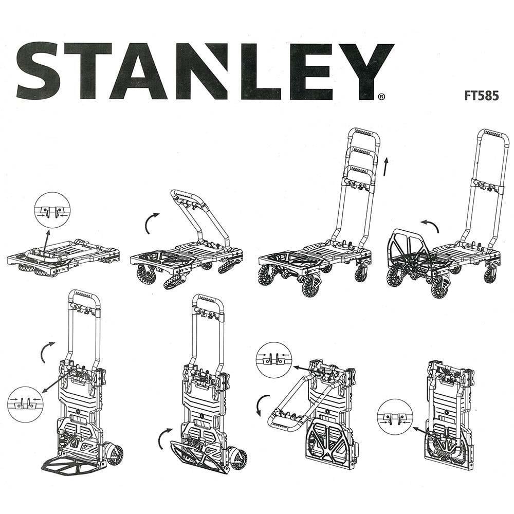 Stanley FT585 70/137Kg Çok Fonksiyonlu Katlanır El Arabası - Görsel 9