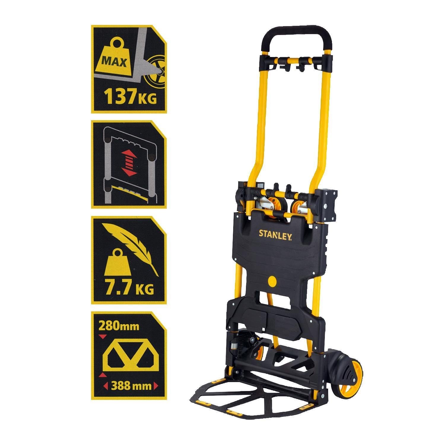 Stanley FT585 70/137Kg Çok Fonksiyonlu Katlanır El Arabası - Görsel 2